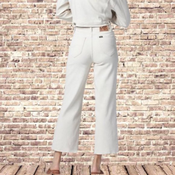 LEE Vintage Modern 28 NWT Ecru DENIM Wide Leg High Rise Jeans - Picture 7 of 13